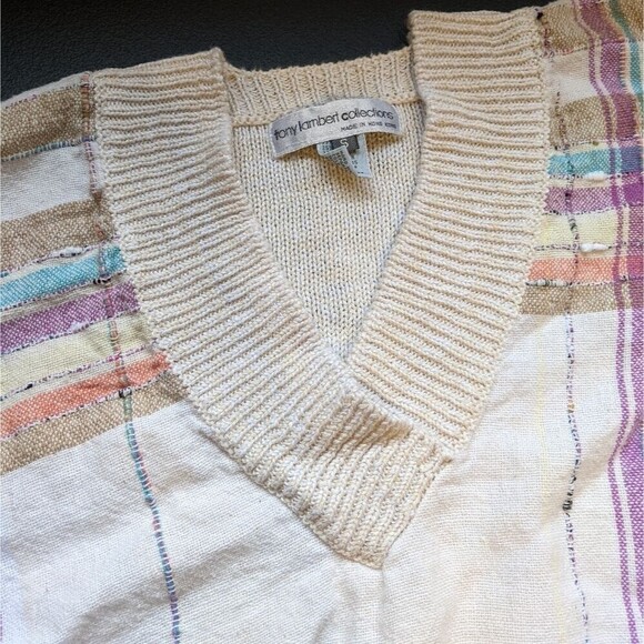 Vintage Tony Lambert Collections Sweater Oversized Knit Preppy Pullover Small - Picture 9 of 13